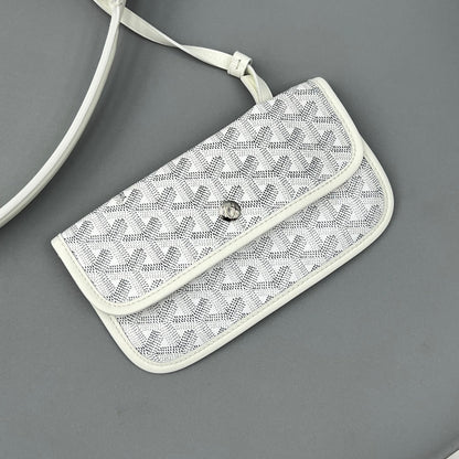 HOBO BOH¨¨ME 34 IN WHITE GOYARDINE CANVAS AND CALFSKIN