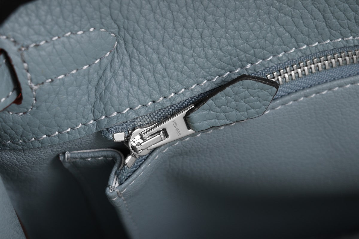 HM KELLY BAG 25 TEMPERED GRAY TOGO SILVER HARDWARE