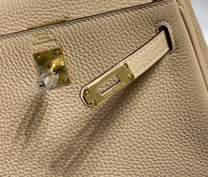 HM Mini Kelly 20cm Beige Togo Leather Gold Hardware