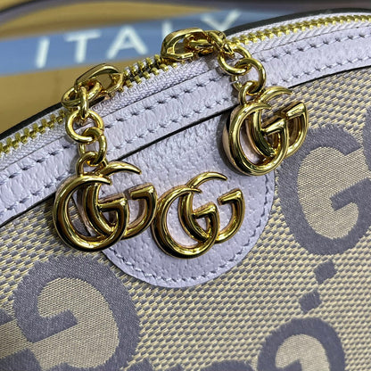ophidia large 24cm comestic pouch beige purple monogram canvas
