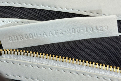 Baguette 27cm Grey Lambskin Gold Hardware
