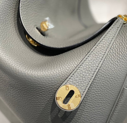 HM LINDY 30 BAG GRAY TAURILLON CLEMENCE LEATHER