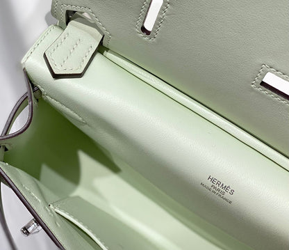 HM JYPSI¨¨RE MINI 23 MINT CALFSKIN SILVER HARDWARE