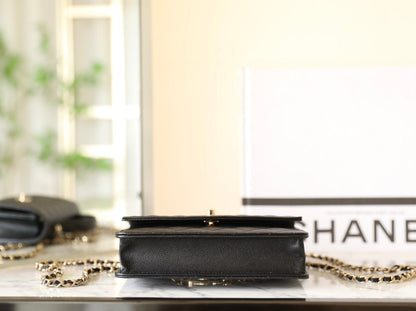 CC 25C Top Handle 18cm Black Grained Calfskin