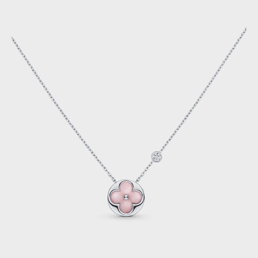 DIANA SUN MOTIF PINK MOP SILVER BRACELET
