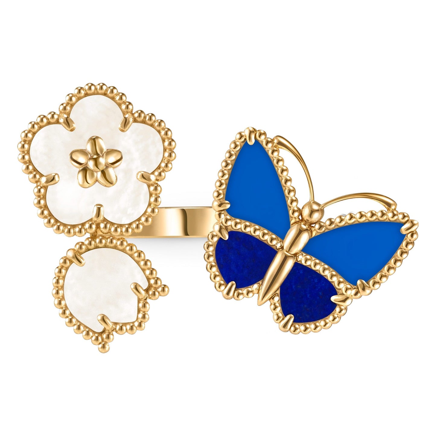 LUCKY SPRING BUTTERFLY OPEN-FACE RINGS