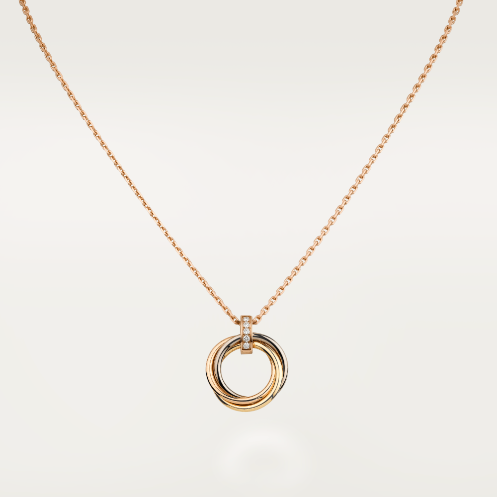 DIANA TRINITY NECKLACE GOLD  DIAMONDS