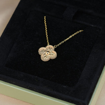 CLOVER 15MM  BRONZING NECKLACE