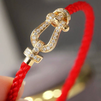 DIANA FORCE LARGE HORSESHOE FULL DIAMOND BRACELET ROSE GOLD