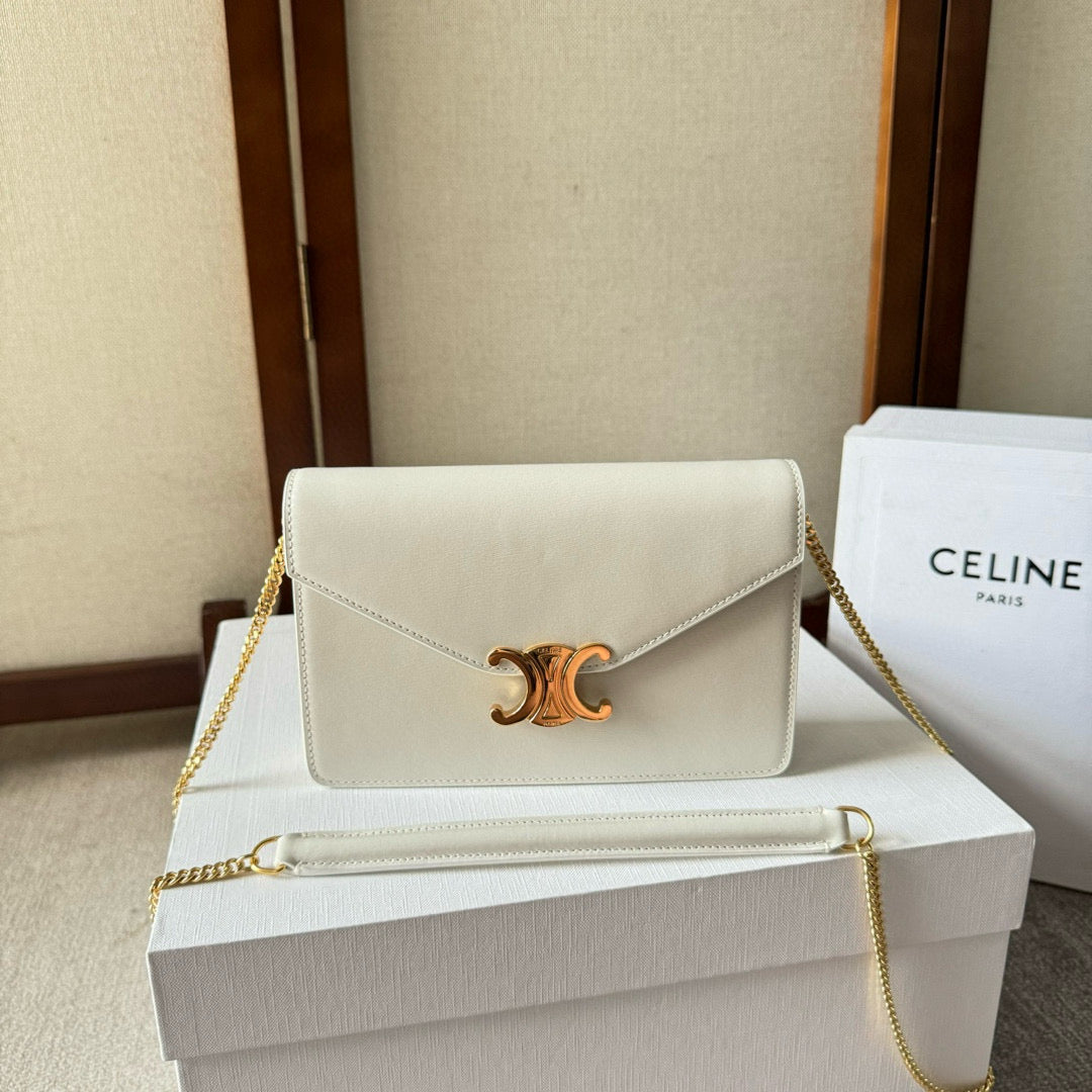 Cuir Triomphe Woc 19.5cm white calfskin ghw