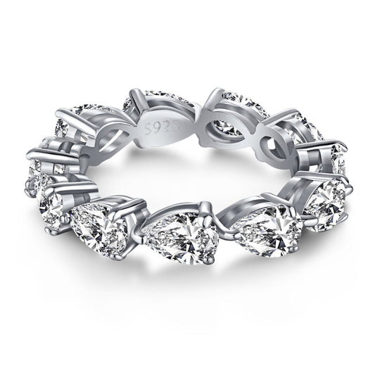 [HOT]Exquisite Pear Cut Tennis Ring