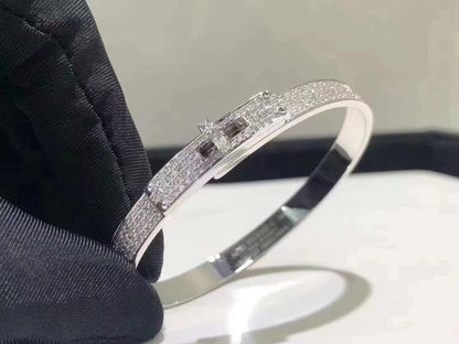 DIANA HM KELLY BRACELET IN SILVER AND FULL PAVE DIAMOND