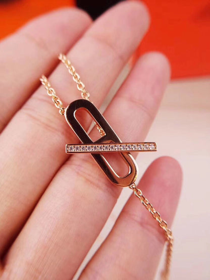 DIANA HM NECKLACE PLATINUM ROSE GOLD DIAMOND
