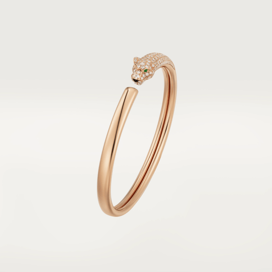 DIANA PANTHERE ROSE GOLD DIAMOND OPEN BRACELET