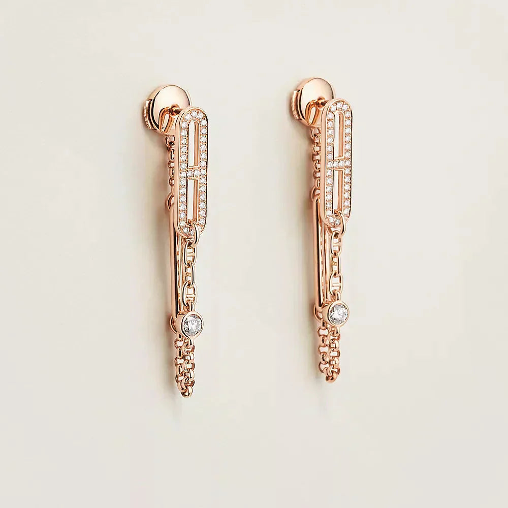 BOUCLES D'OREILLES DIANA CHAINE CHAOS DIAMOND DROP