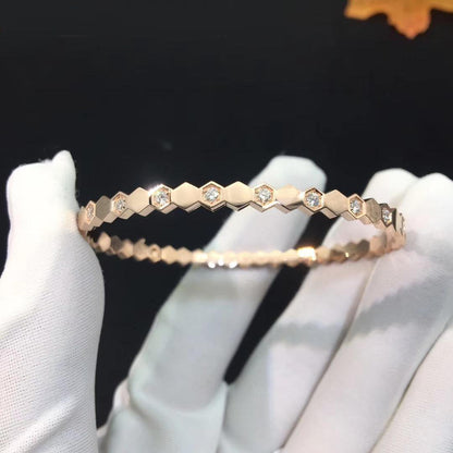 DIANA BEE LOVE PINK GOLD DIAMOND BRACELET