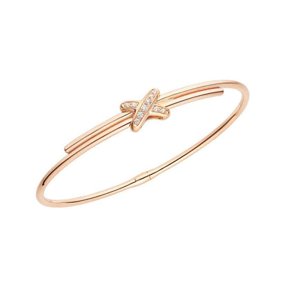 DIANA JEUX DE BRACELET OR ROSE DIAMANTS