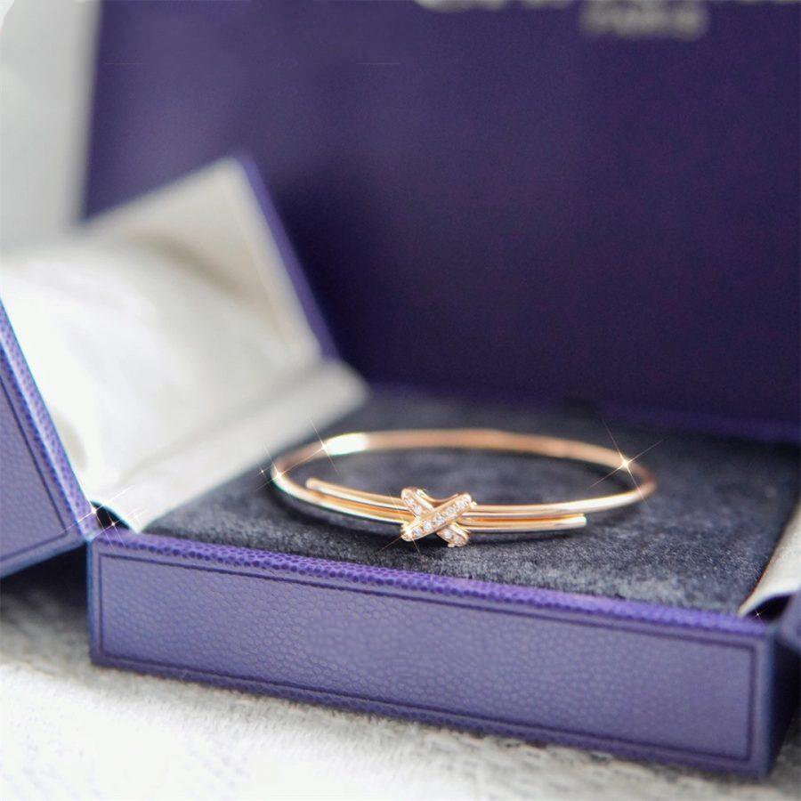 DIANA JEUX DE BRACELET OR ROSE DIAMANTS