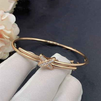 DIANA JEUX DE BRACELET OR ROSE DIAMANTS