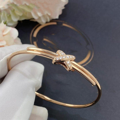 DIANA JEUX DE BRACELET OR ROSE DIAMANTS