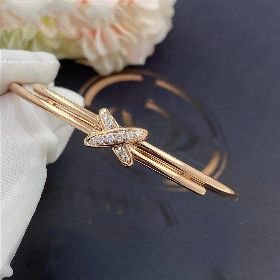 DIANA JEUX DE BRACELET OR ROSE DIAMANTS