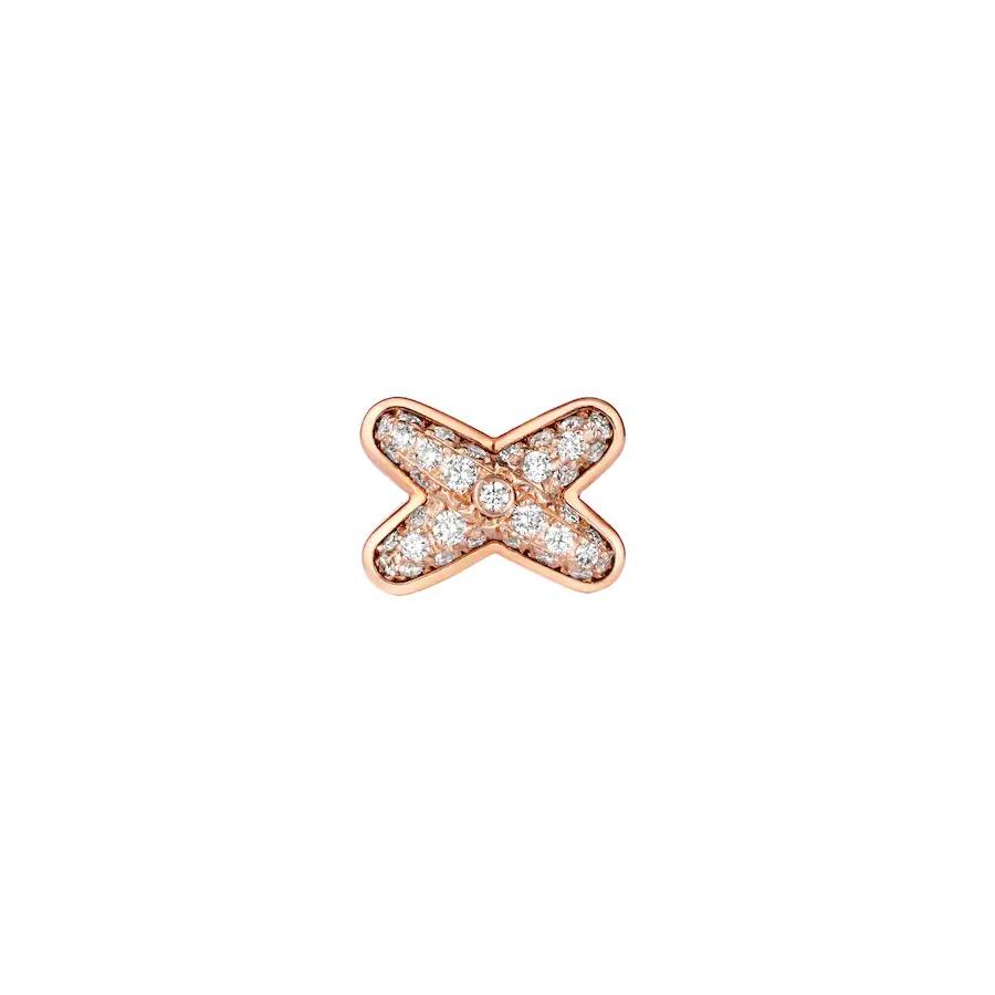 Boucles d'oreilles DIANA JEUX DE OR ROSE ET DIAMANTS