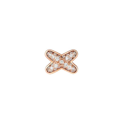 Boucles d'oreilles DIANA JEUX DE OR ROSE ET DIAMANTS