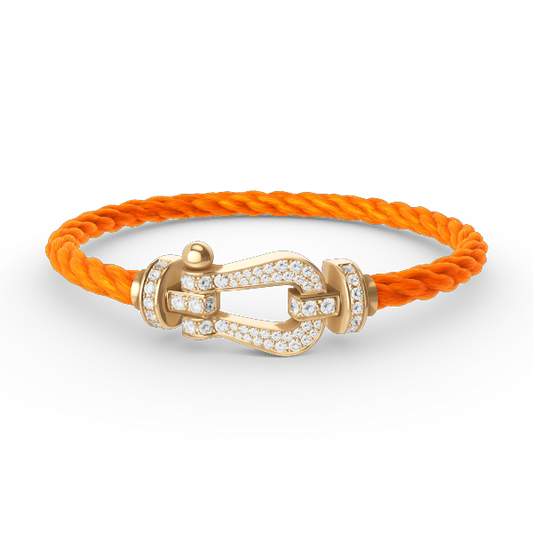 DIANA FORCE LARGE HORSESHOE FULL DIAMOND BRACELET GOLD