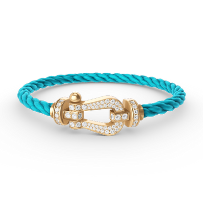 DIANA FORCE LARGE HORSESHOE FULL DIAMOND BRACELET GOLD