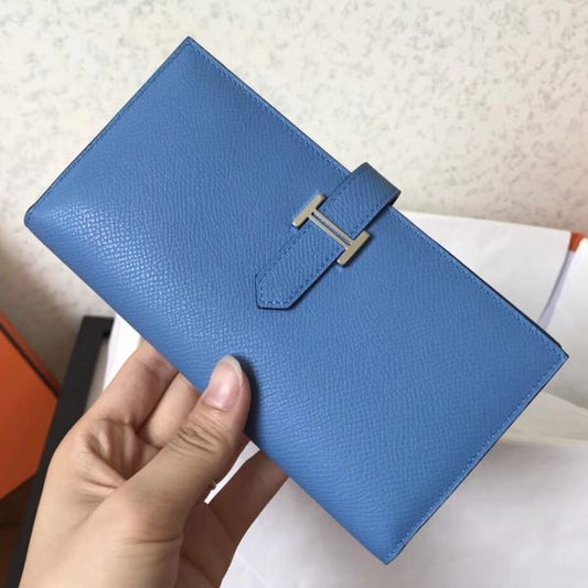 HM Blue Jean Epsom Bearn 17,5 Gusset Wallet