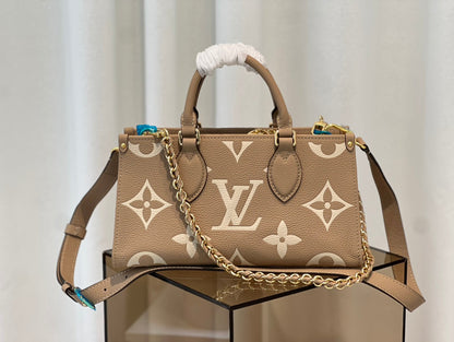 onthego 25 east west da bicolor monogram empreinte