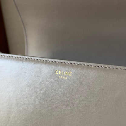 classique triomphe 22 grey calfskin gold hardware