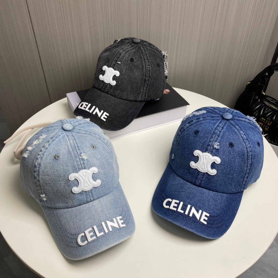 Celin Cap Blue Denim Fabric 210351
