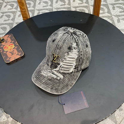 BASEBALL CAP IN LIGHT GRAY DENIM 404846