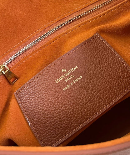 lv soft twist 27cm cognac calfskin gold hardware