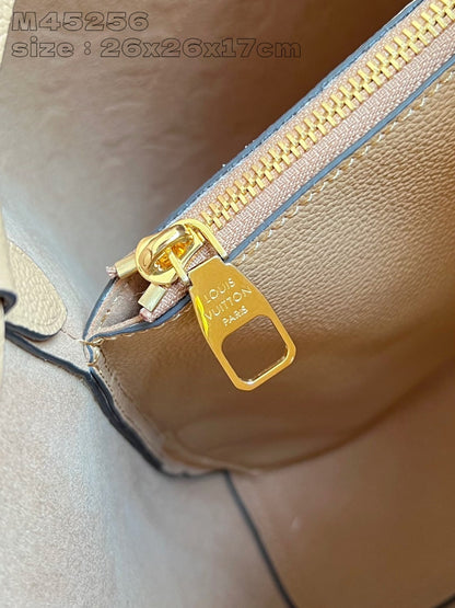 LV Neo Noe Bucket Bag 26cm Brown White Monogram Empteinte Calfskin