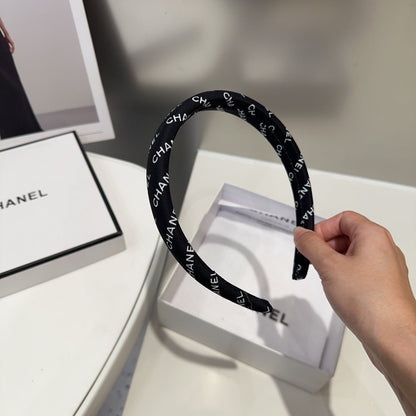 BLACK MIX WHITE FABRIC HAIRBAND 425530