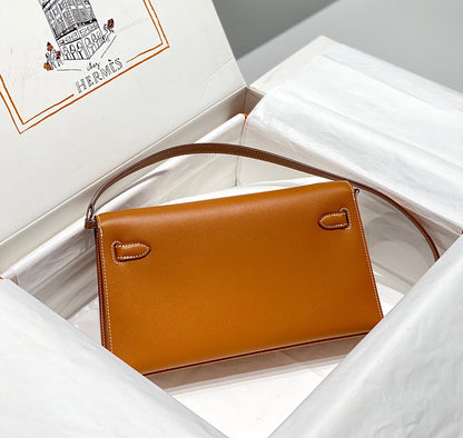 HM Kelly Elan 27cm Gold Leather Shw
