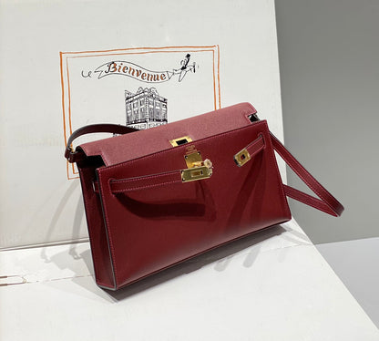 HM Kelly Elan 27cm Red Leather Ghw