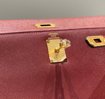 HM Kelly Elan 27cm Red Leather Ghw