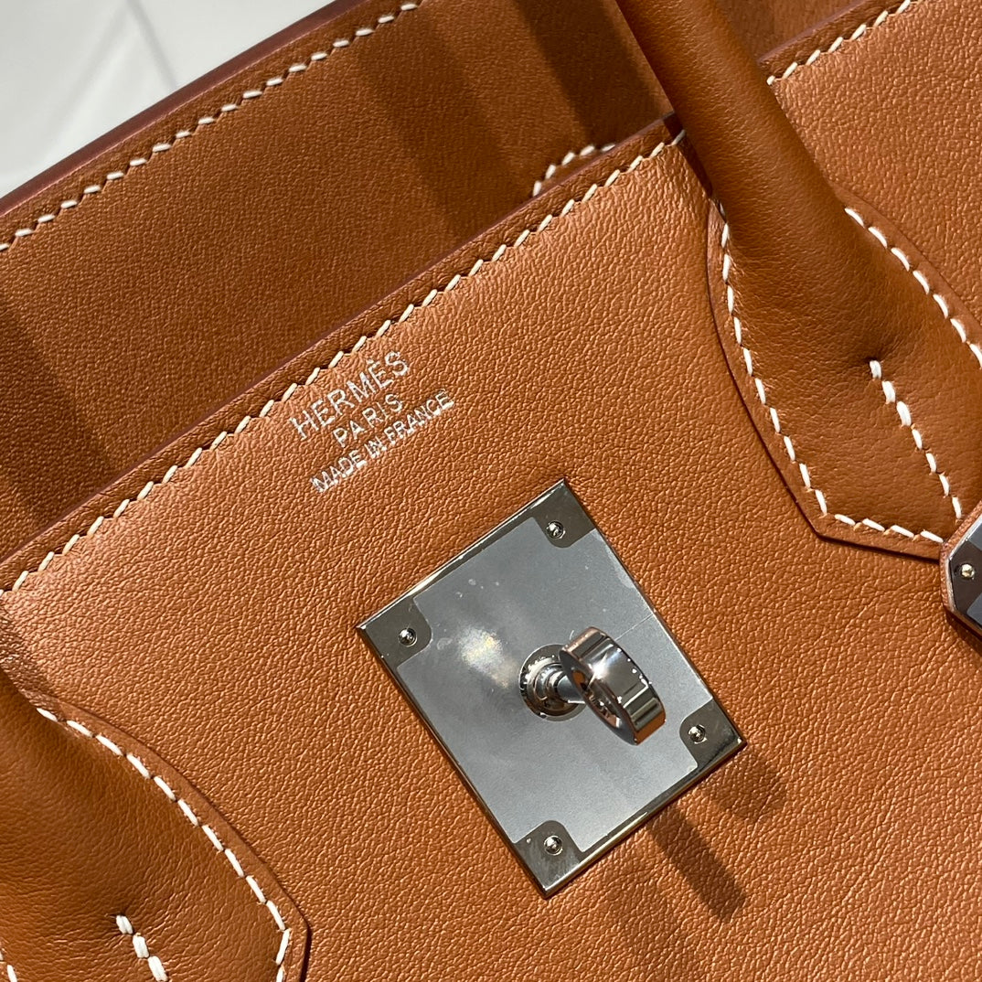 HM Shoulder Birkin 29 Yam Orange Leather 222354