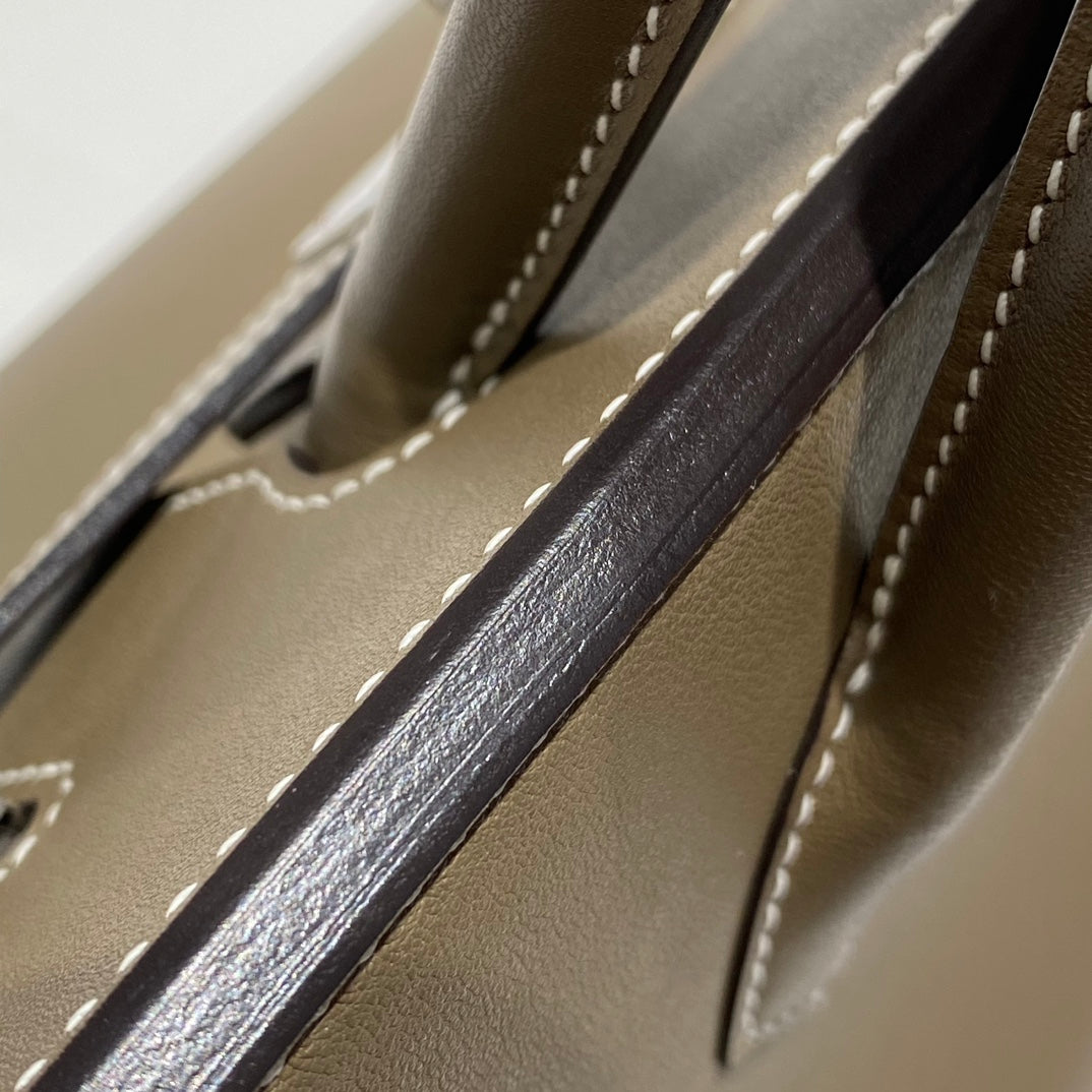 HM Shoulder Birkin 29 Etoupe Brown Leather 222349