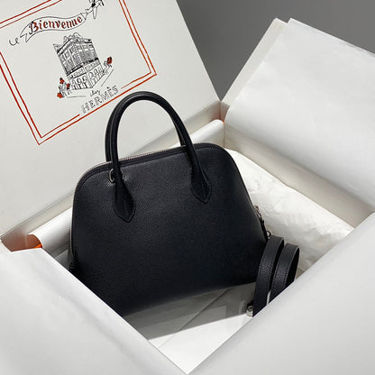 HM Bolide 25 Black Epsom Leather Silver Hardware 237384
