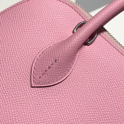 HM Bolide 25 Baby Pink Epsom Leather Silver Hardware 237423