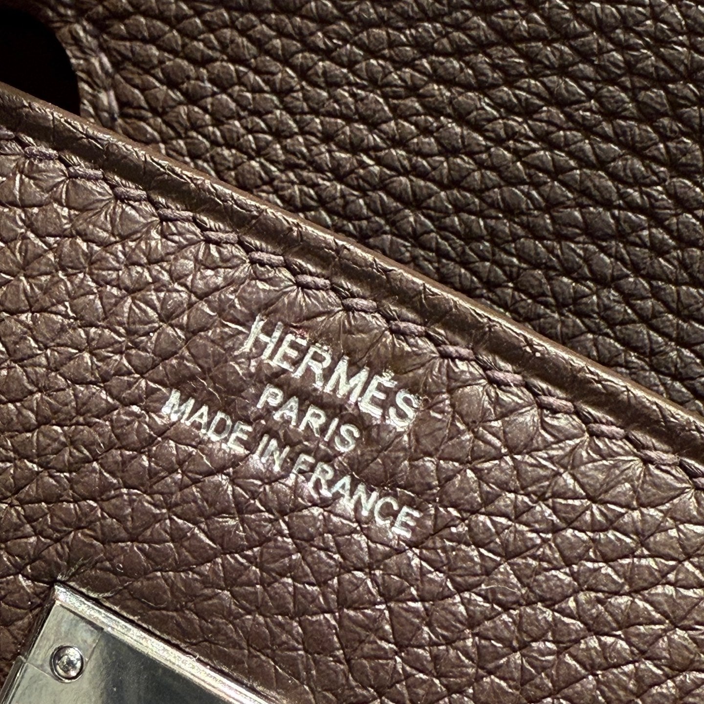 HM BIRKIN 25CM CAFE TOGO LEATHER SILVER HARDWARE 237502
