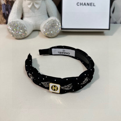 HAIRBAND CC LOGO BLACK FOR WOMEN 151340