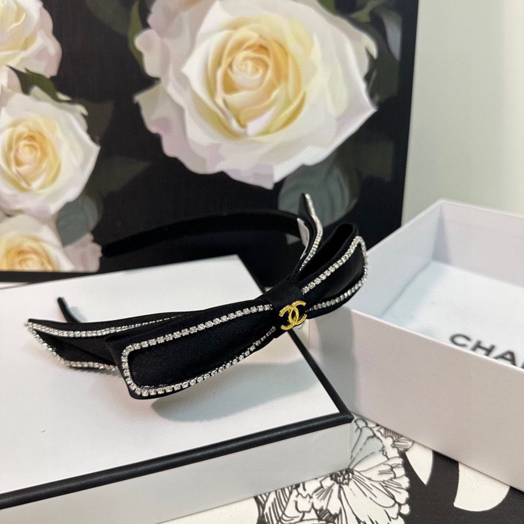 BLACK FABRIC WITH CRYSTAL HAIRBAND 412465