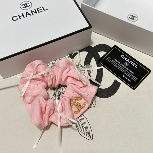 FLAMINGO PINK WRINKLED FABRIC SCRUNCHIE 432825