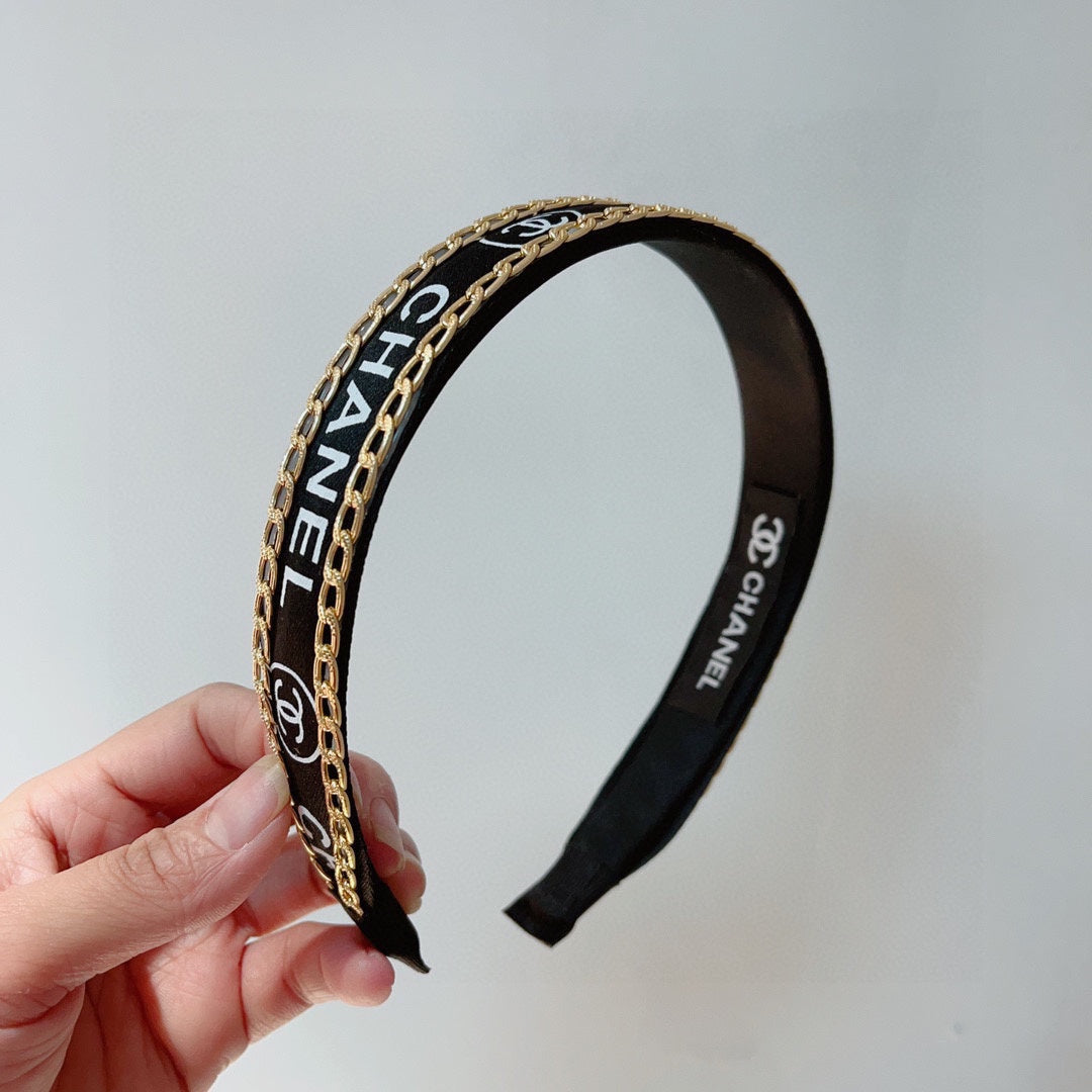 HAIRBAND CC LOGO BLACK FOR WOMEN 124683