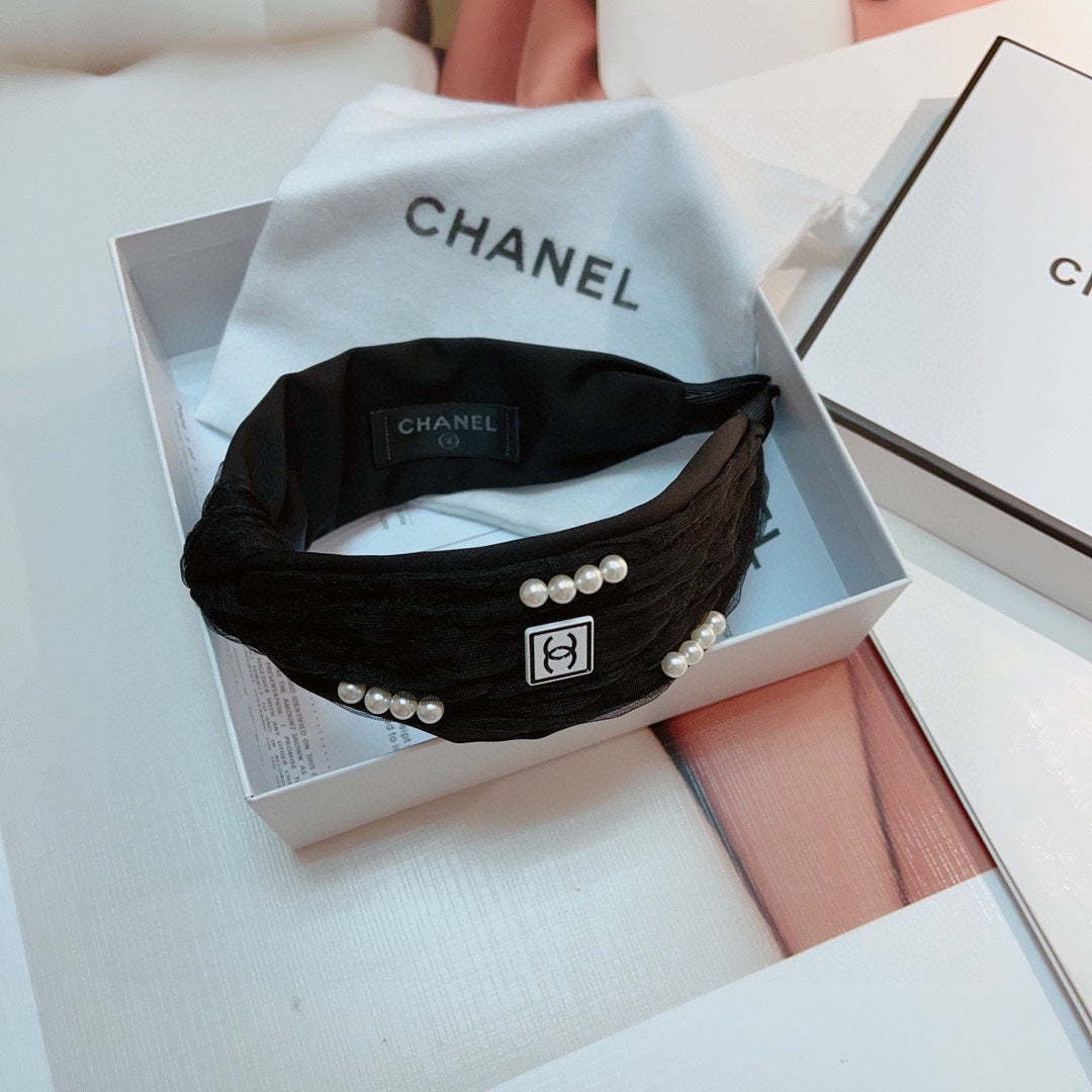BLACK HAIRBAND WITH PEARL FOR WOMEN 124702